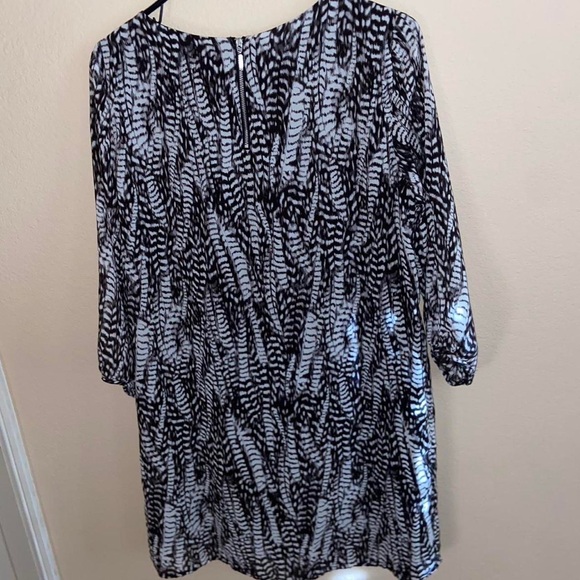 H&M super cute shirt dress y2k long sleeve blouse black and white hippie skirt - Picture 4 of 13